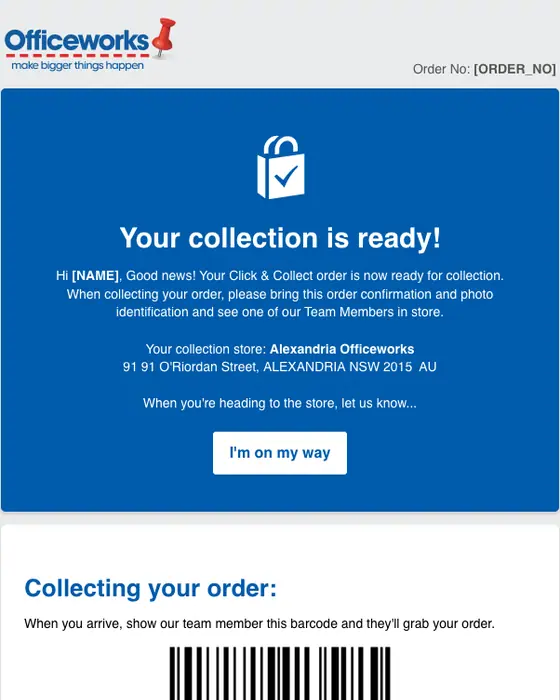 Officeworks email