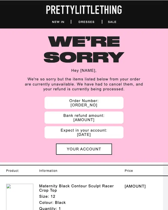 PrettyLittleThing email