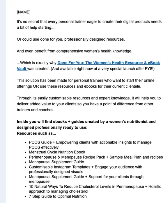 Fitness Education Online promotional email