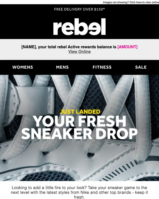 rebel active product launch email