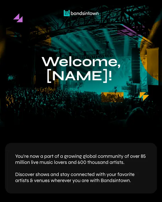 Bandsintown welcome email