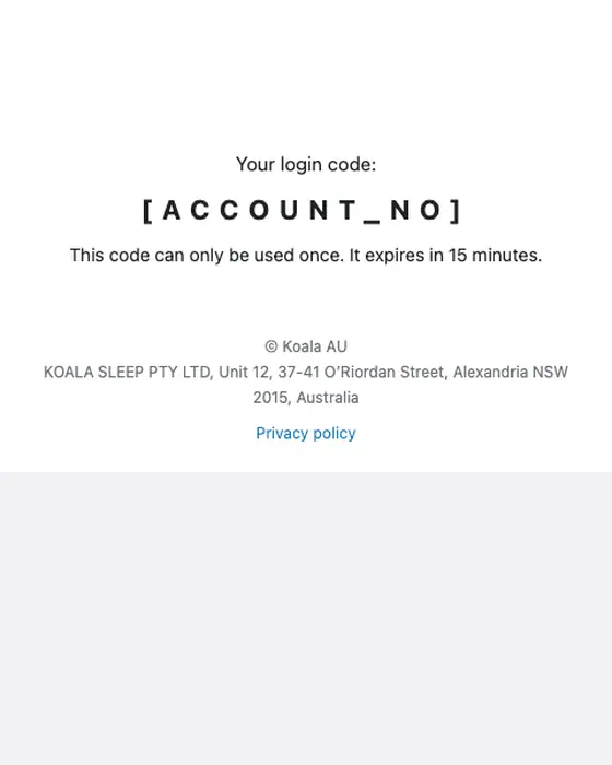 Koala AU login email