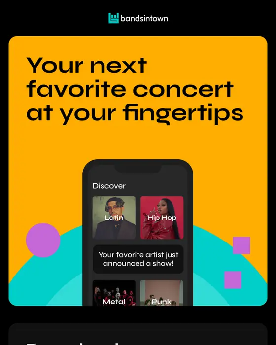 Bandsintown promotional email