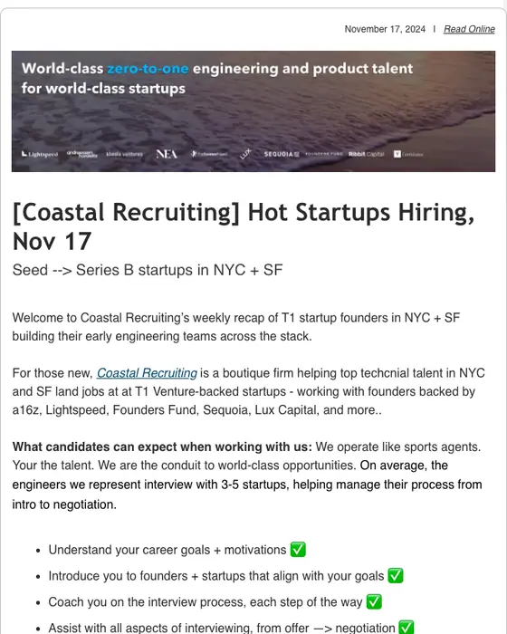 Coastal Recruiting job alert email