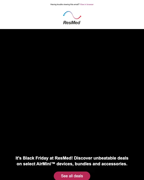 ResMed Shop sale email