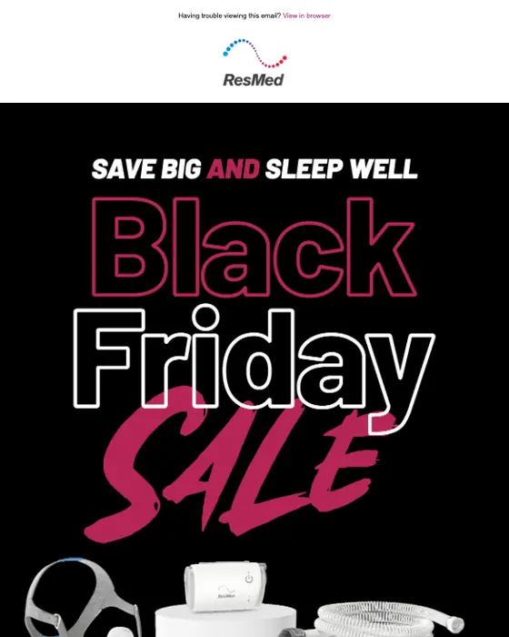 ResMed Shop sale email