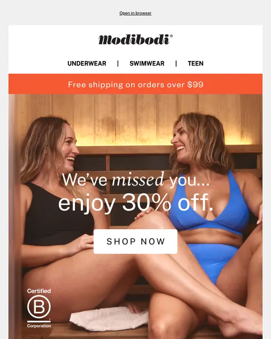 Modibodi re engagement email