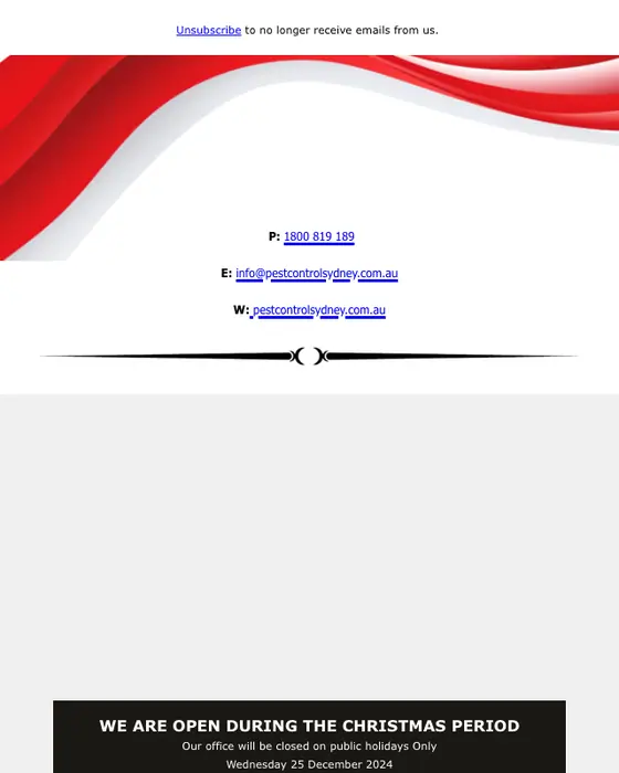 Sydneyโs Best Pest Control email