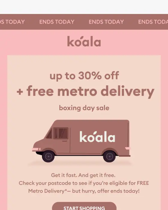 Koala sale email