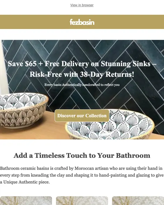 fezsink promotional email