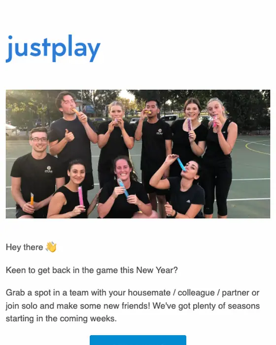 Just Play re engagement email