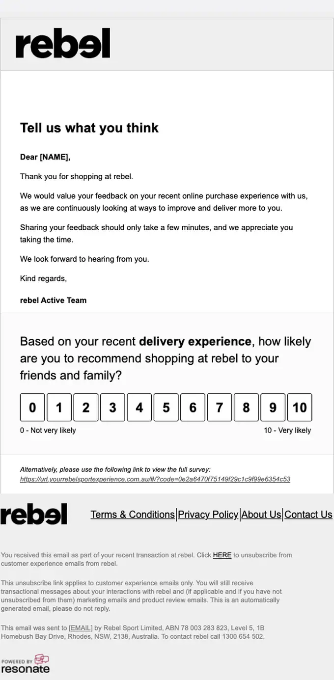 rebel survey email, full length