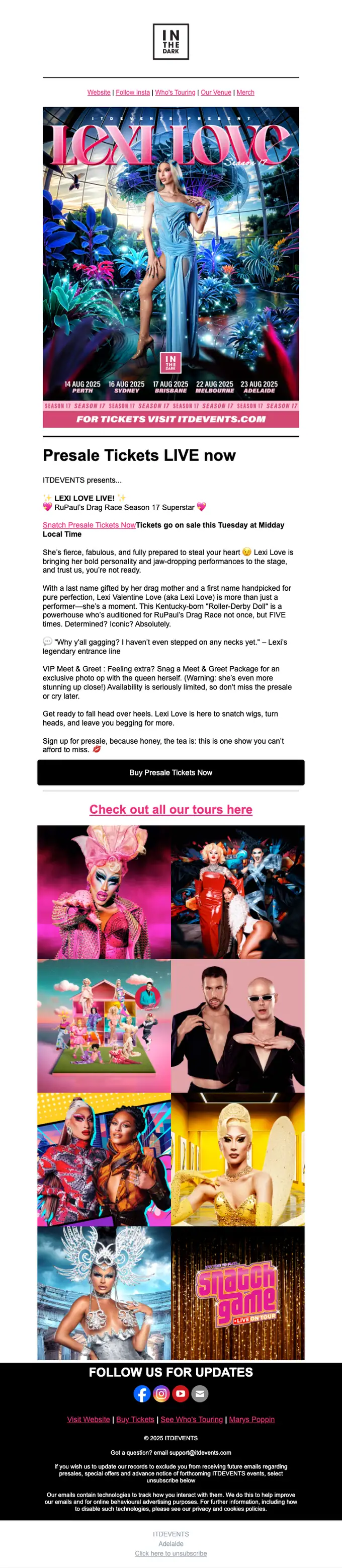 ITDEVENTS event invite email, full length