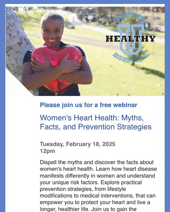 Mather Hospital webinar email