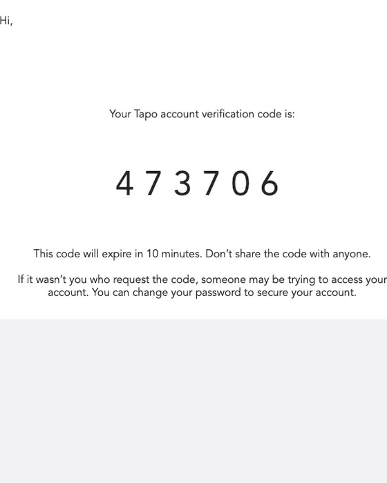TP-Link email verification email