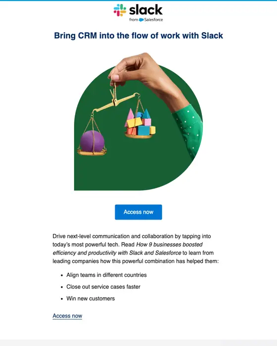 Salesforce promotional email