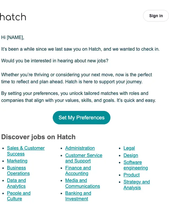 Hatch email