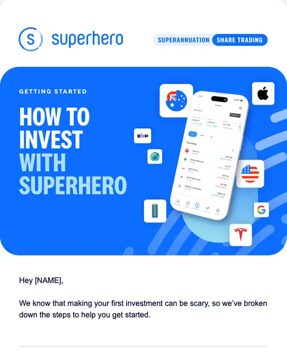 Superhero account notice email