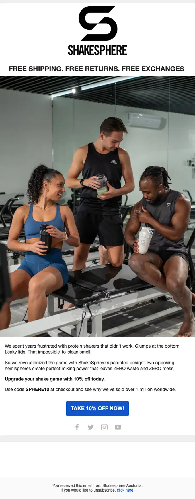 Shakesphere promotional email, full length