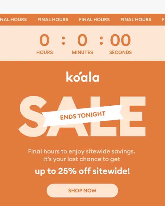 Koala sale email
