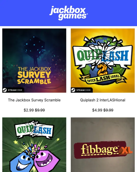 Jackbox Games promotional email