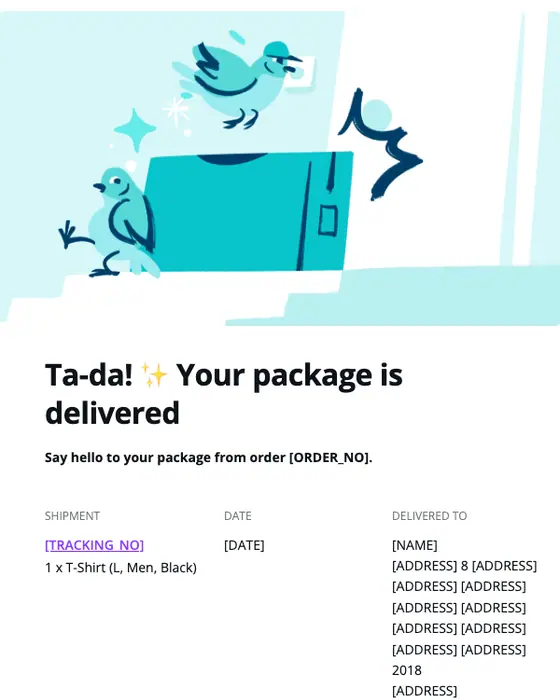 Canva delivery email