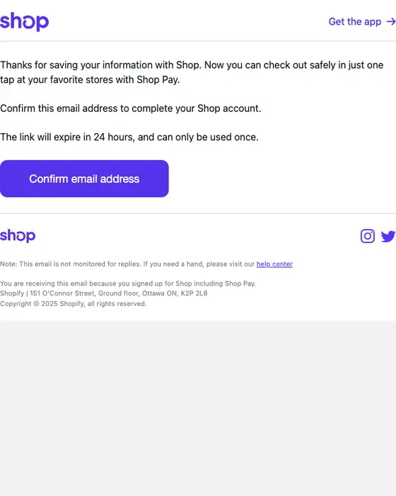 Shop email