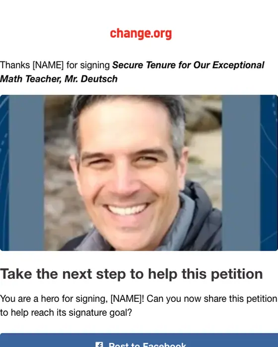 Change.org re engagement email