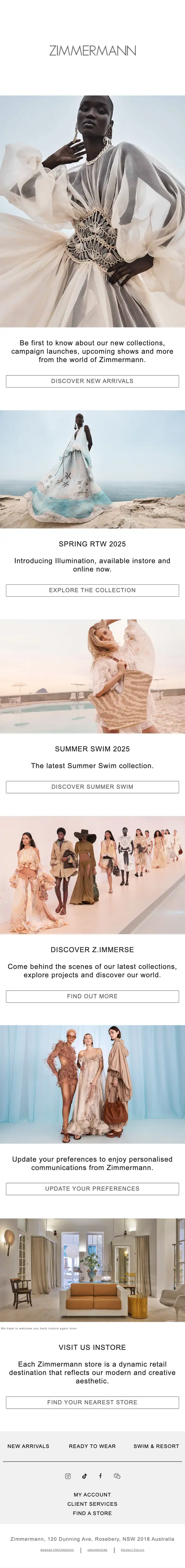 Zimmermann welcome email, full length