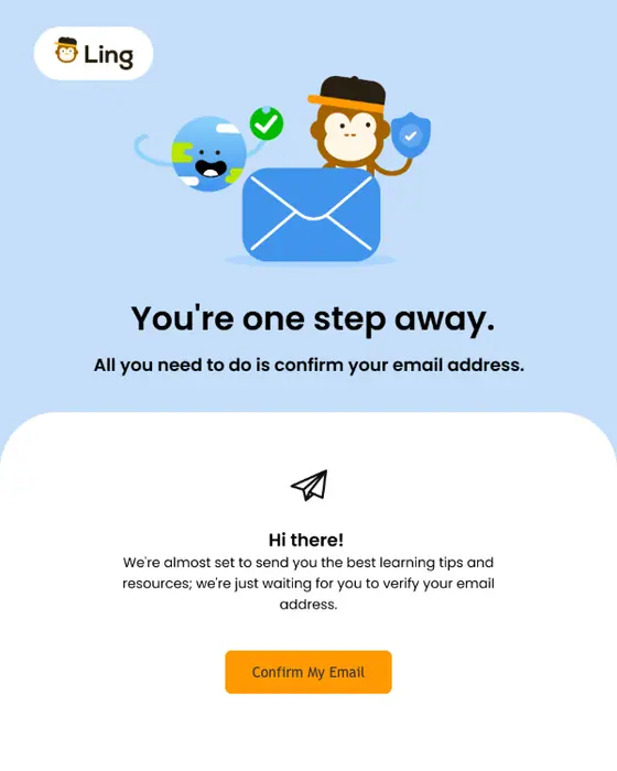 Ling email verification email