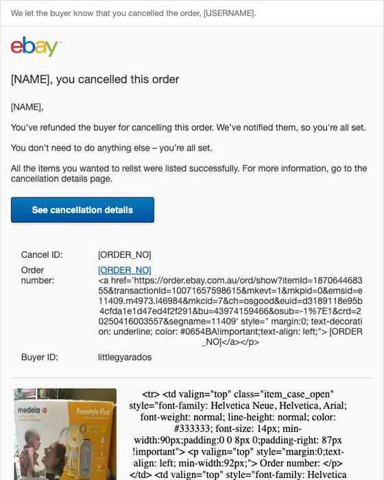 eBay email