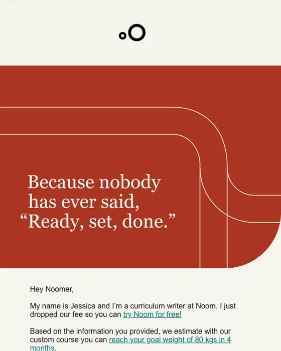 Noom promotional email