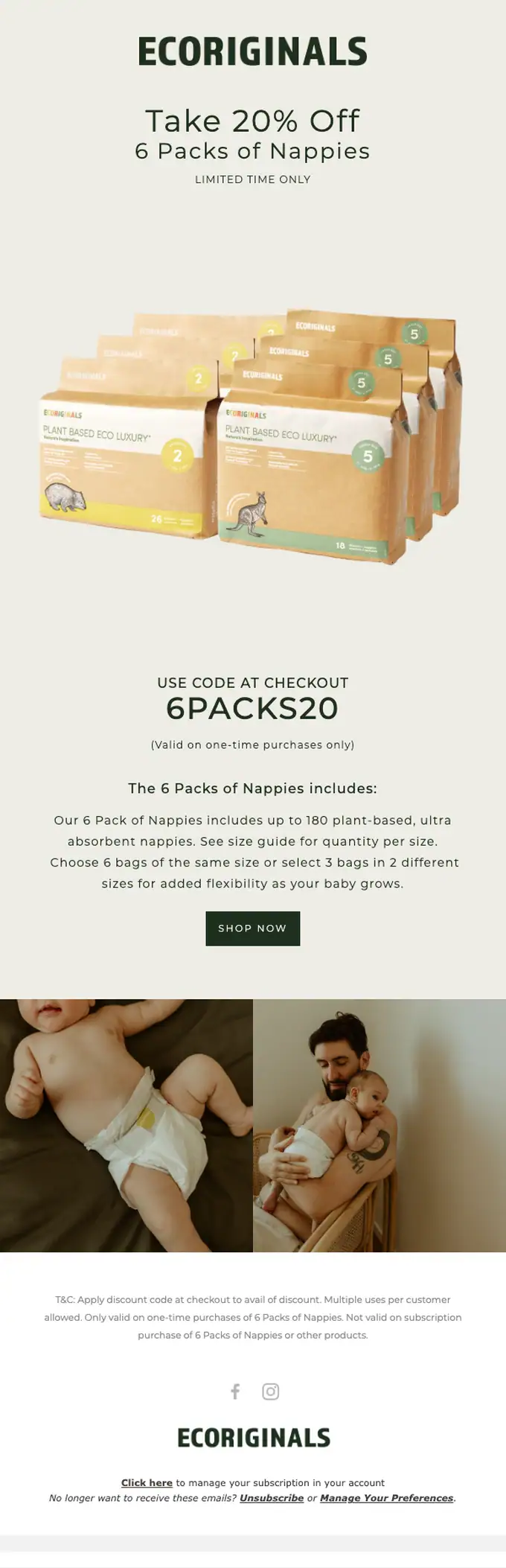 Ecoriginals discount offer email, full length