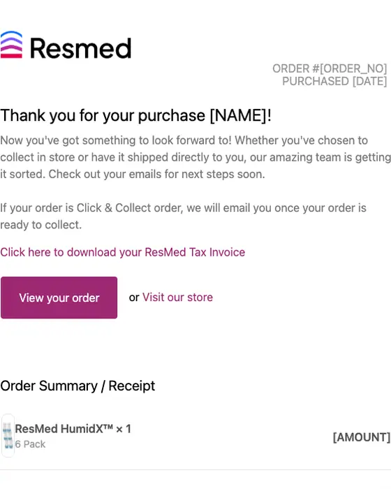 ResMed Australia email