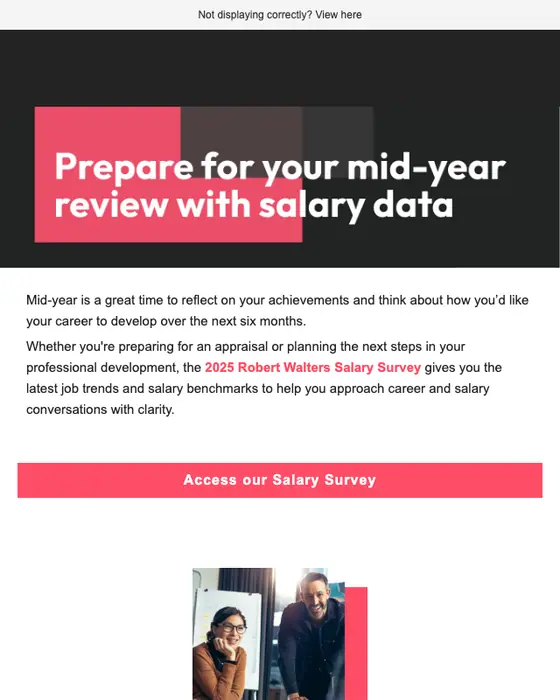 Robert Walters US promotional email