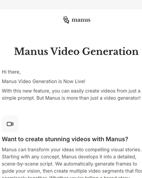 Manus email