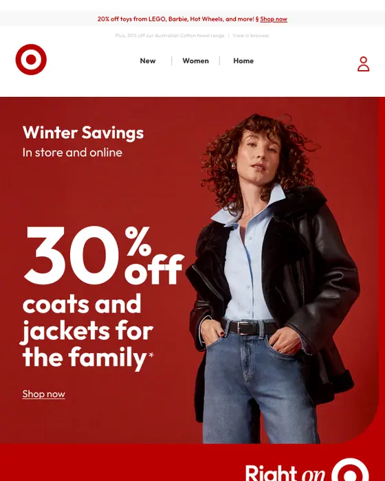Target sale email