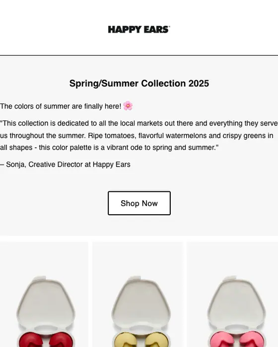 Happy Ears product launch email