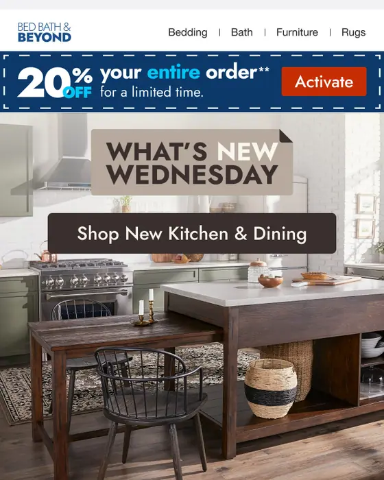 Bed Bath & Beyond promotional email