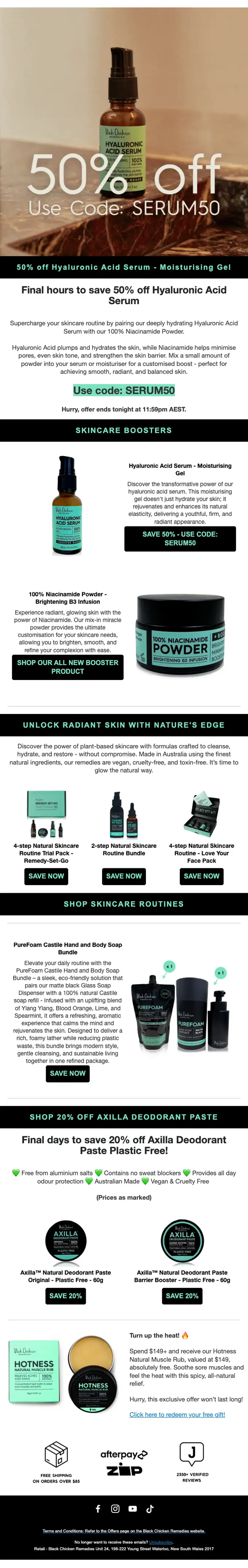 Black Chicken Remedies discount offer email, full length