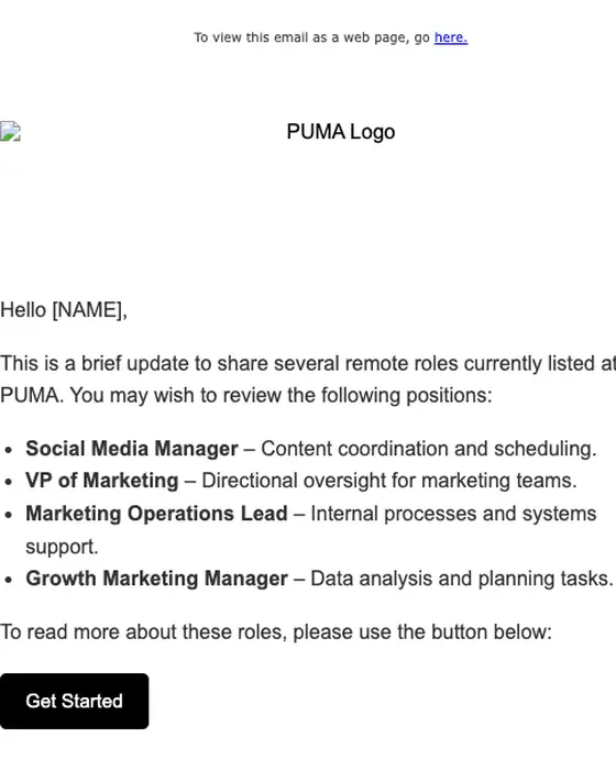PUMA email