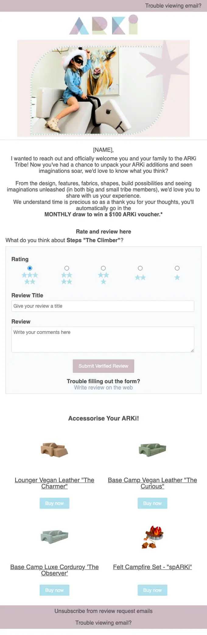 ARKi survey email, full length