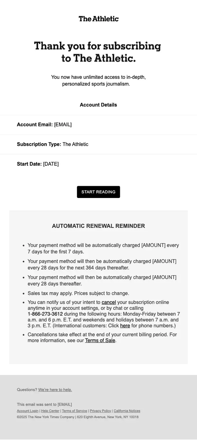 NYTimes.com subscription email, full length