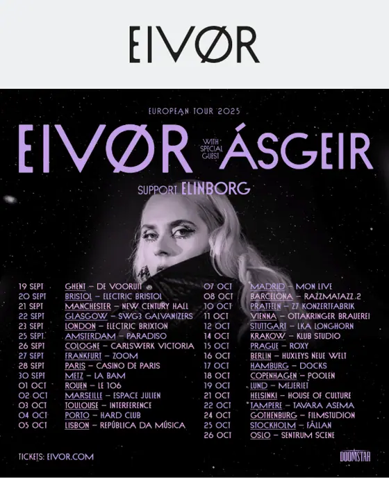 Eivør (via Bandsintown) promotional email