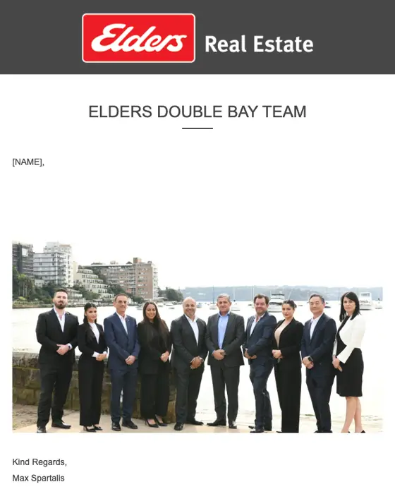 Elders Real Estate - Double Bay newsletter email: Elders Real Estate - Double Bay