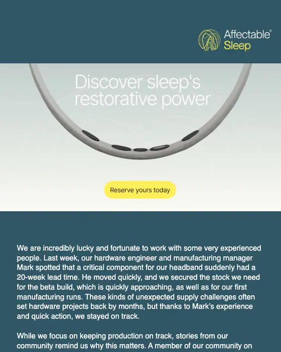 Affectable PTY LTD newsletter email