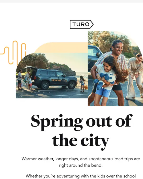 Turo seasonal email