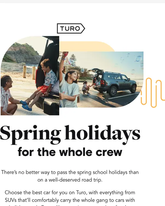 Turo promotional email