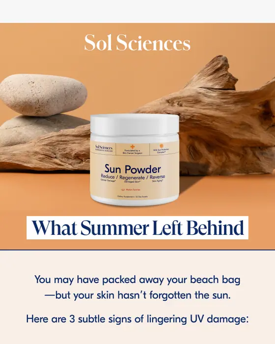 Sun Powder promotional email