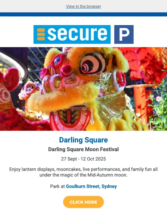 Secure Parking newsletter email